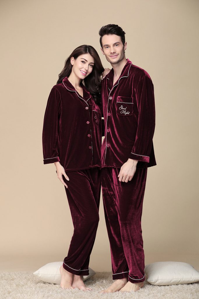 matching couple pajamas